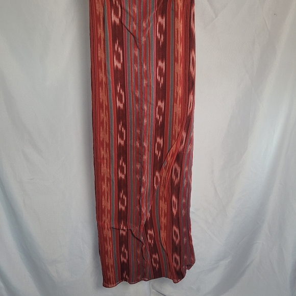 Lauren Ralph Lauren NWT Geo Striped Georgette Halter Gown Maxi Dress Size 6 - Picture 8 of 16